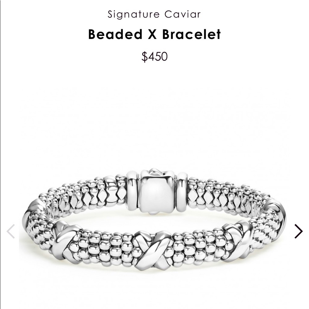 Lagos Signature Caviar Beaded X Bracelet
